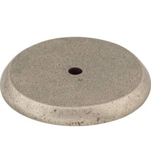 Top Knobs M1465 Aspen 1 3/4" Cast Bronze Round Cabinet Knob Backplate in Silicon Bronze Light