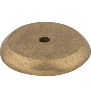 Top Knobs M1461 Aspen 1 1/4" Cast Bronze Round Cabinet Knob Backplate in Light Bronze