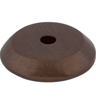 Top Knobs M1458 Aspen 7/8" Cast Bronze Round Cabinet Knob Backplate in Mahogany Bronze
