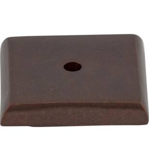Top Knobs M1453 Aspen 1 1/4" Cast Bronze Square Cabinet Knob Backplate in Mahogany Bronze