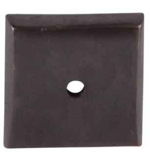 Top Knobs M1452 Aspen 1 1/4" Cast Bronze Square Cabinet Knob Backplate in Medium Bronze