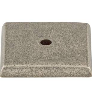 Top Knobs M1450 Aspen 1 1/4" Cast Bronze Square Cabinet Knob Backplate in Silicon Bronze Light