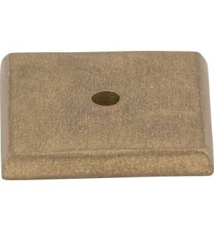 Top Knobs M1451 Aspen 1 1/4" Cast Bronze Square Cabinet Knob Backplate in Light Bronze