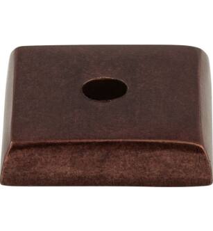 Top Knobs M1448 Aspen 7/8" Cast Bronze Square Cabinet Knob Backplate in Mahogany Bronze