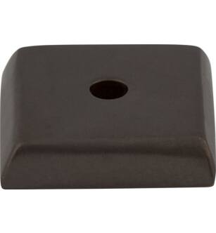 Top Knobs M1447 Aspen 7/8" Cast Bronze Square Cabinet Knob Backplate in Medium Bronze