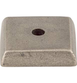 Top Knobs M1445 Aspen 7/8" Cast Bronze Square Cabinet Knob Backplate in Silicon Bronze Light