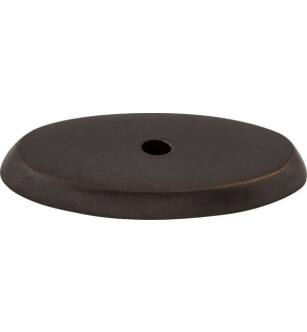 Top Knobs M1442 Aspen 1 3/4" Cast Bronze Oval Cabinet Knob Backplate in Medium Bronze