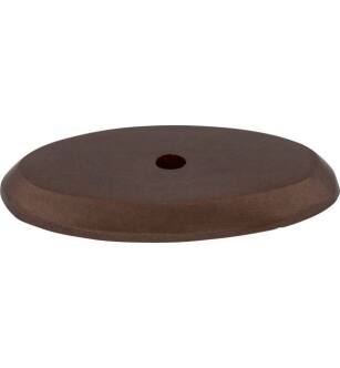 Top Knobs M1443 Aspen 1 3/4" Cast Bronze Oval Cabinet Knob Backplate in Mahogany Bronze