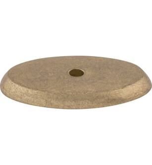 Top Knobs M1441 Aspen 1 3/4" Cast Bronze Oval Cabinet Knob Backplate in Light Bronze