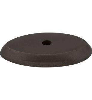 Top Knobs M1437 Aspen 1 1/2" Cast Bronze Oval Cabinet Knob Backplate in Medium Bronze