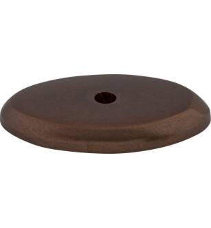 Top Knobs M1438 Aspen 1 1/2" Cast Bronze Oval Cabinet Knob Backplate in Mahogany Bronze