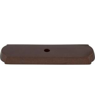Top Knobs M1433 Aspen 2 1/2" Cast Bronze Rectangle Cabinet Knob Backplate in Mahogany Bronze