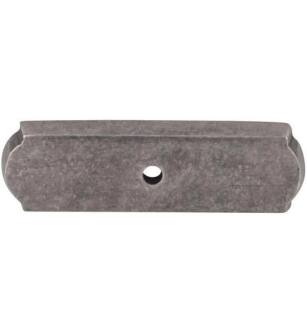 Top Knobs M1430 Aspen 2 1/2" Cast Bronze Rectangle Cabinet Knob Backplate in Silicon Bronze Light