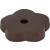 Top Knobs M1428 Aspen 1" Cast Bronze Flower Cabinet Knob Backplate in Mahogany Bronze