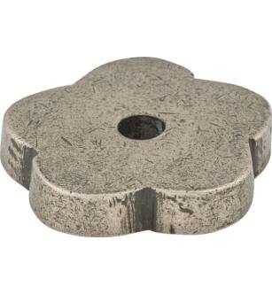 Top Knobs M1425 Aspen 1" Cast Bronze Flower Cabinet Knob Backplate in Silicon Bronze Light