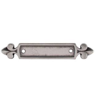 Top Knobs M193 Tuscany 2 1/2" Center to Center Zinc Alloy Dover Cabinet Pull Backplate in Pewter Antique