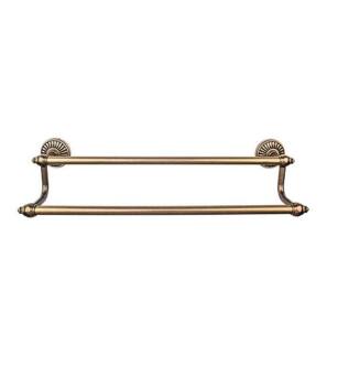 Top Knobs TUSC7GBZ Tuscany Bath 20 1/2" Wall Mount Double Towel Bar in German Bronze