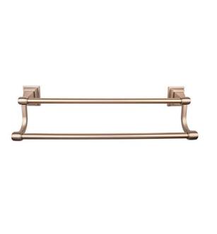 Top Knobs STK9BB Stratton Bath 26" Wall Mount Double Towel Bar in Brushed Bronze