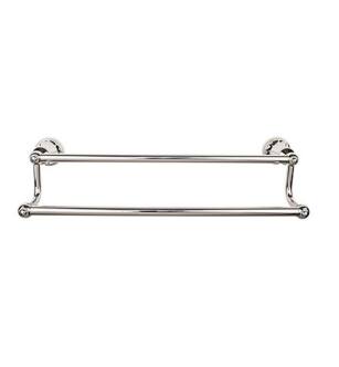 Top Knobs HUD9PN Hudson Bath 26 1/4" Wall Mount Double Towel Bar in Polished Nickel
