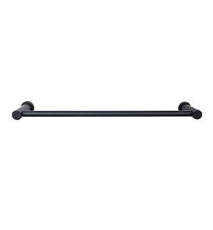 Top Knobs HOP10BLK Hopewell Bath 31 1/2" Wall Mount Single Towel Bar in Flat Black