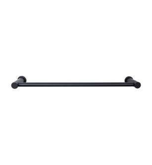 Top Knobs HOP8BLK Hopewell Bath 25 1/2" Wall Mount Single Towel Bar in Flat Black