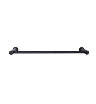 Top Knobs HOP6BLK Hopewell Bath 19 1/2" Wall Mount Single Towel Bar in Flat Black