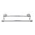 Top Knobs ED11PCF Edwardian Bath 32 1/2" Wall Mount Rope Backplate Double Towel Bar in Polished Chrome