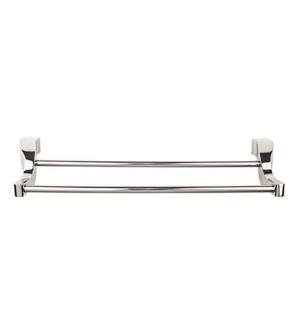 Top Knobs AQ9PN Aqua Bath 25 1/4" Wall Mount Double Towel Bar in Polished Nickel