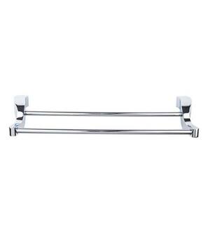 Top Knobs AQ7PC Aqua Bath 19 1/4" Wall Mount Double Towel Bar in Polished Chrome