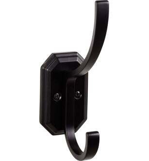 Top Knobs TK1065BLK Emerald 3 1/8" Wall Mount Robe Hook in Flat Black
