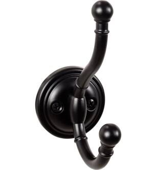 Top Knobs TK1063BLK Kara 3 1/8" Wall Mount Robe Hook in Flat Black