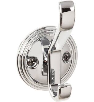 Top Knobs TK1061PC Reeded 1 3/4" Wall Mount Robe Hook in Polished Chrome