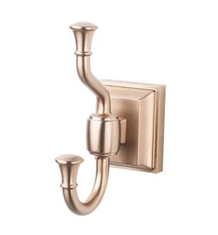 Top Knobs STK2BB Stratton Bath 5 1/8" Wall Mount Double Robe Hook in Brushed Bronze