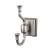 Top Knobs STK2AP Stratton Bath 5 1/8" Wall Mount Double Robe Hook in Antique Pewter