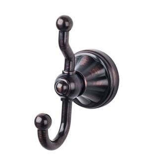 Top Knobs HUD2TB Hudson Bath 4 3/4" Wall Mount Double Robe Hook in Tuscan Bronze
