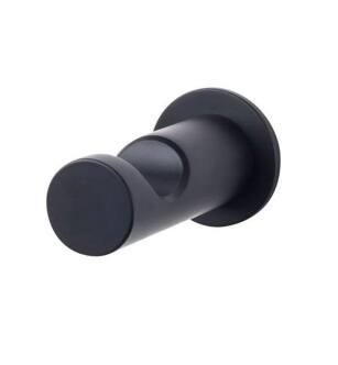 Top Knobs HOP1BLK Hopewell Bath 1 1/2" Wall Mount Single Robe Hook in Flat Black