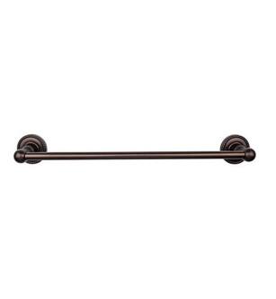 Top Knobs ED10ORBF Edwardian Bath 32 1/2" Wall Mount Rope Backplate Single Towel Bar in Oil Rubbed Bronze