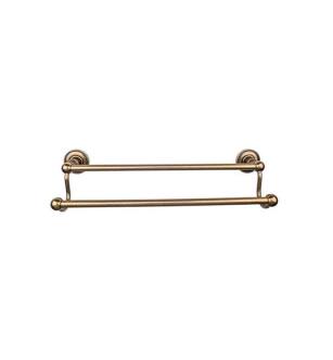 Top Knobs ED9GBZA Edwardian Bath 26 1/2" Wall Mount Rope Backplate Double Towel Bar in German Bronze