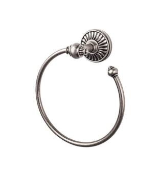 Top Knobs TUSC5PTA Tuscany Bath 8" Wall Mount Towel Ring in Antique Pewter