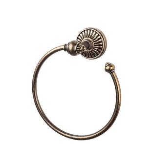 Top Knobs TUSC5GBZ Tuscany Bath 8" Wall Mount Towel Ring in German Bronze