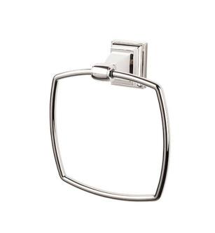 Top Knobs STK5PN Stratton Bath 8 1/8" Wall Mount Towel Ring in Polished Nickel