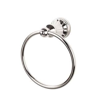 Top Knobs HUD5PN Hudson Bath 7" Wall Mount Towel Ring in Polished Nickel