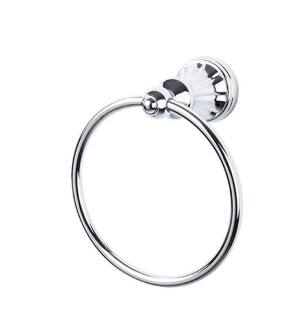 Top Knobs HUD5PC Hudson Bath 7" Wall Mount Towel Ring in Polished Chrome