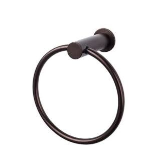 Top Knobs HOP5ORB Hopewell Bath 6 3/8" Wall Mount Towel Ring in Oil Rubbed Bronze