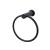 Top Knobs HOP5BLK Hopewell Bath 6 3/8" Wall Mount Towel Ring in Flat Black
