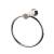 Top Knobs HOP5PN Hopewell Bath 6 3/8" Wall Mount Towel Ring in Polished Nickel