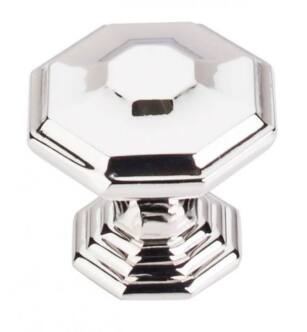 Top Knobs TK348PN Chareau 1 1/2" Zinc Alloy Geometric Shaped Chalet Cabinet Knob in Polished Nickel