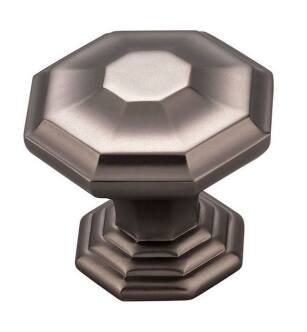Top Knobs TK348AG Chareau 1 1/2" Zinc Alloy Geometric Shaped Chalet Cabinet Knob in Ash Gray