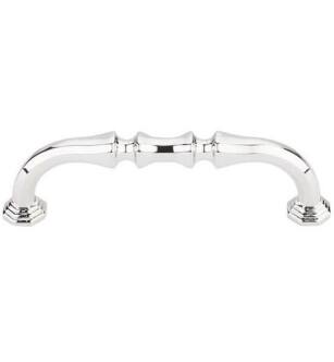 Top Knobs TK341PN Chareau 3 3/4" Center to Center Zinc Alloy Chalet Cabinet Pull in Polished Nickel