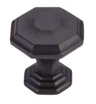 Top Knobs TK340SAB Chareau 1 1/8" Zinc Alloy Geometric Shaped Chalet Cabinet Knob in Sable
